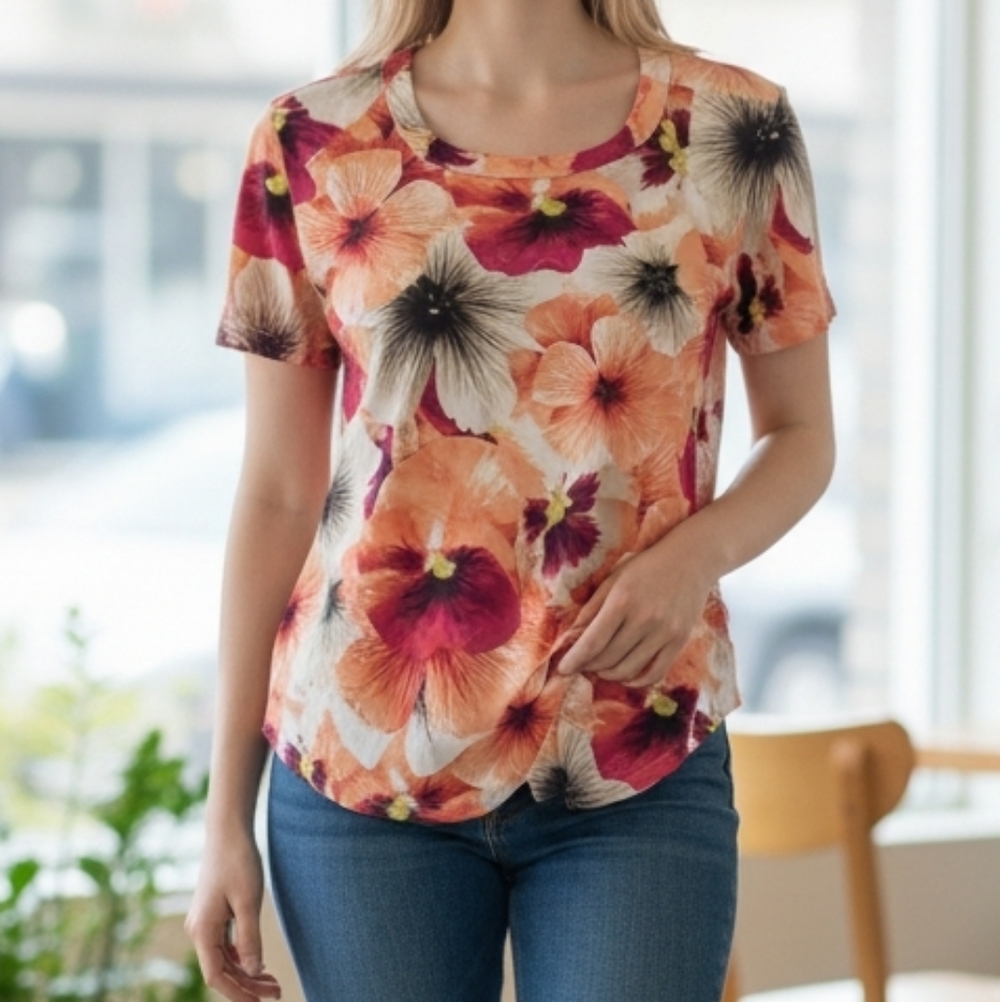 JM Collection Floral Top